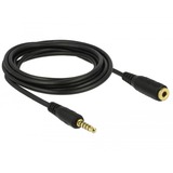 DeLOCK 85703 cable de audio 3 m 3,5mm Negro negro, 3,5mm, Macho, 3,5mm, Hembra, 3 m, Negro