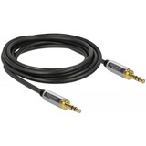 DeLOCK 85787 cable de audio 3 m 3,5mm Negro, Gris negro, 3,5mm, Macho, 3,5mm, Macho, 3 m, Negro, Gris