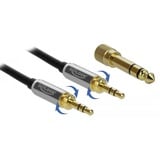 DeLOCK 85788 cable de audio 5 m 3,5mm Negro, Gris negro, 3,5mm, Macho, 3,5mm, Macho, 5 m, Negro, Gris