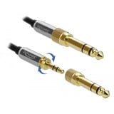 DeLOCK 85788 cable de audio 5 m 3,5mm Negro, Gris negro, 3,5mm, Macho, 3,5mm, Macho, 5 m, Negro, Gris