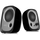 Edifier R12U 4W Negro, Plata altavoz, Altavoces de PC negro, 2.0 canales, Alámbrico, 3,5 mm, 4 W, 30 - 20000 Hz, Negro, Plata
