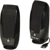 Logitech 980-000029 altavoz Negro Alámbrico 2,4 W, Altavoces de PC negro, 2.0 canales, Alámbrico, 2,4 W, 90 - 20000 Hz, Negro