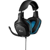 Logitech G432 Auriculares Diadema Conector de 3,5 mm Negro, Azul, Auriculares para gaming negro/Azul, Auriculares, Diadema, Juego, Negro, Azul, Binaural, Alámbrico