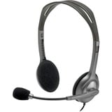 Logitech H111 Auriculares Alámbrico Diadema Oficina/Centro de llamadas Negro, Auriculares con micrófono gris, Alámbrico, Oficina/Centro de llamadas, 20 - 20000 Hz, 74 g, Auriculares, Negro