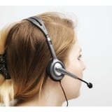 Logitech H111 Auriculares Alámbrico Diadema Oficina/Centro de llamadas Negro, Auriculares con micrófono gris, Alámbrico, Oficina/Centro de llamadas, 20 - 20000 Hz, 74 g, Auriculares, Negro