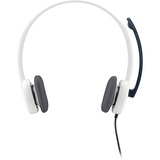 Logitech H150 Binaural Diadema Blanco, Auriculares con micrófono blanco, Centro de llamadas/Oficina, Binaural, Diadema, Blanco, Alámbrico, Supraaural, Minorista