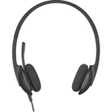 Logitech H340 USB Computer Headset , Auriculares con micrófono negro, Alámbrico, Oficina/Centro de llamadas, 20 - 20000 Hz, 100 g, Auriculares, Negro, Minorista
