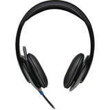 Logitech H540 USB Auriculares Alámbrico Diadema Oficina/Centro de llamadas USB tipo A Negro, Auriculares con micrófono negro, Alámbrico, Oficina/Centro de llamadas, 20 - 20000 Hz, 120 g, Auriculares, Negro, Minorista