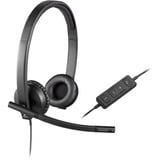 Logitech H570E Auriculares Alámbrico Diadema Oficina/Centro de llamadas USB tipo A Negro, Auriculares con micrófono negro, Alámbrico, Oficina/Centro de llamadas, 31,5 - 20000 Hz, 111 g, Auriculares, Negro