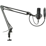 SPC Gear SM900 Negro Micrófono para PC negro, Micrófono para PC, 18 - 21000 Hz, 16 bit, 48 kHz, Cardioide, Alámbrico