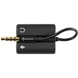 Sharkoon PMP35 cable de audio 0,12 m 3,5mm Negro negro, 3,5mm, Macho, 3,5mm, Hembra, 0,12 m, Negro