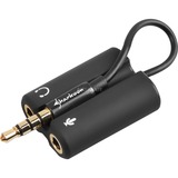 Sharkoon PMP35 cable de audio 0,12 m 3,5mm Negro negro, 3,5mm, Macho, 3,5mm, Hembra, 0,12 m, Negro