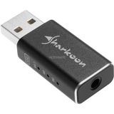 Sharkoon Pro S USB Tarjetas de audio, Tarjeta de sonido negro, 24 bit, 100 dB, USB