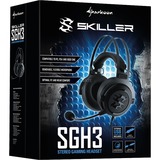 Sharkoon Skiller SGH3, Auriculares para gaming negro, Auriculares, Diadema, Juego, Negro, Titanio, Binaural, Caja de control en cable