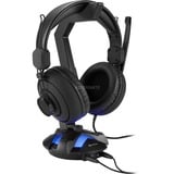 Sharkoon X-Rest 7.1, Soporte negro, Auriculares, Auriculares, Soporte activo para teléfono móvil, Interior, Negro