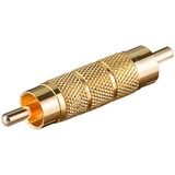 goobay 11596 cambiador de género para cable RCA Latón, Adaptador dorado, RCA, RCA, Latón