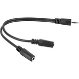 goobay AVK 317-020 0.2m cable de audio 0,2 m 3,5mm 2 x 3.5mm Negro negro, 3,5mm, Macho, 2 x 3.5mm, Hembra, 0,2 m, Negro