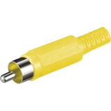 goobay RCA plug conector Amarillo, Enchufe amarillo, RCA, Amarillo, 1 pieza(s)