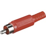 goobay RCA plug conector Rojo, Enchufe rojo, RCA, Rojo, 1 pieza(s)