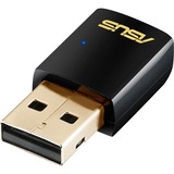 ASUS USB-AC51 adaptador y tarjeta de red WLAN 583 Mbit/s, Adaptador Wi-Fi negro, Inalámbrico, USB, WLAN, Wi-Fi 5 (802.11ac), 583 Mbit/s, Negro
