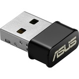 ASUS USB-AC53 Nano WLAN 867 Mbit/s, Adaptador Wi-Fi negro/Gris, Inalámbrico, USB, WLAN, Wi-Fi 5 (802.11ac), 867 Mbit/s, Negro, Acero inoxidable
