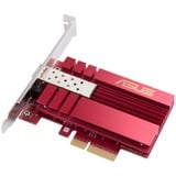 ASUS XG-C100F Interno Fibra 10000 Mbit/s, Adaptador de red Interno, Alámbrico, PCI Express, Fibra, 10000 Mbit/s, Rojo