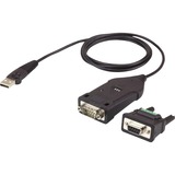 ATEN Adaptador USB a RS-422/485 negro, Negro, 1,2 m, USB tipo A, DB-9, Macho, Macho