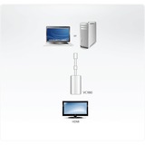 ATEN Adaptador de Mini DisplayPort a HDMI blanco, Mini DisplayPort, HDMI, Macho, Hembra, Derecho, Derecho