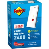 AVM FRITZ!Repeater 2400, Repetidor FRITZ!Repeater 2400, Repetidor de red, 1733 Mbit/s, Ethernet, Blanco