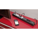 Brennenstuhl Connect Premium-Line base múltiple 3 m 6 salidas AC Interior Negro, Blanco, Regleta negro/Gris claro, 3 m, 6 salidas AC, Interior, Negro, Blanco, 3600 W, 95 mm