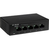 Cisco Small Business SF110D-05 No administrado L2 Fast Ethernet (10/100) Negro, Interruptor/Conmutador negro, No administrado, L2, Fast Ethernet (10/100), Bidireccional completo (Full duplex)