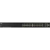 Cisco Small Business SF220-24P Gestionado L2 Fast Ethernet (10/100) Energía sobre Ethernet (PoE) Negro, Interruptor/Conmutador Gestionado, L2, Fast Ethernet (10/100), Energía sobre Ethernet (PoE)