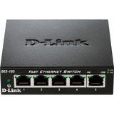 D-Link DES-105 No administrado L2 Negro, Interruptor/Conmutador negro, No administrado, L2, Bidireccional completo (Full duplex)