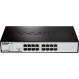 D-Link DGS-1016D/E switch No administrado Negro, Metálico, Interruptor/Conmutador negro, No administrado, Bidireccional completo (Full duplex), Montaje en rack