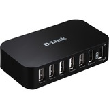 D-Link DUB-H7 USB 2.0 Type-B 480 Mbit/s Negro, Hub USB plateado/Gris, USB 2.0 Type-B, USB 2.0, 480 Mbit/s, Negro, FCC, CE, C-Tick, VCCI, IC, RoHS, 5 V