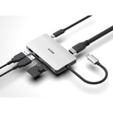 D-Link DUB-M610 base para portátil y replicador de puertos Alámbrico USB 3.2 Gen 1 (3.1 Gen 1) Type-C Aluminio, Negro, Hub USB plateado, Alámbrico, USB 3.2 Gen 1 (3.1 Gen 1) Type-C, 100 W, Aluminio, Negro, MicroSD (TransFlash), SD, SDHC, SDXC, 4K Ultra HD