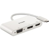 D-Link DUB-V310 base para portátil y replicador de puertos Alámbrico USB 3.2 Gen 1 (3.1 Gen 1) Type-C Blanco, Adaptador blanco, Alámbrico, USB 3.2 Gen 1 (3.1 Gen 1) Type-C, Blanco, CE, FCC, IC, RCM, CC, 0.04 A