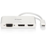 D-Link DUB-V310 base para portátil y replicador de puertos Alámbrico USB 3.2 Gen 1 (3.1 Gen 1) Type-C Blanco, Adaptador blanco, Alámbrico, USB 3.2 Gen 1 (3.1 Gen 1) Type-C, Blanco, CE, FCC, IC, RCM, CC, 0.04 A