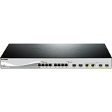 D-Link DXS-1210-12TC switch Gestionado L2 10G Ethernet (100/1000/10000) 1U Negro, Plata, Interruptor/Conmutador Gestionado, L2, 10G Ethernet (100/1000/10000), Montaje en rack, 1U