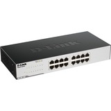 D-Link GO-SW-16G No administrado L2 Gigabit Ethernet (10/100/1000) 1U Negro, Interruptor/Conmutador negro, No administrado, L2, Gigabit Ethernet (10/100/1000), Bidireccional completo (Full duplex), Montaje en rack, 1U