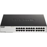 D-Link GO-SW-24G No administrado L2 Gigabit Ethernet (10/100/1000) 1U Negro, Interruptor/Conmutador negro, No administrado, L2, Gigabit Ethernet (10/100/1000), Bidireccional completo (Full duplex), Montaje en rack, 1U