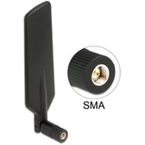 DeLOCK 12408 antena para red Antena omnidireccional SMA 4 dBi negro, 4 dBi, 0.698 - 0.791 / 0.824 - 0.96 / 1.71 - 2.17 / 2.4 - 2.5 / 5.15 - 5.875 GHz, 50 Ω, Antena omnidireccional, SMA, 2,5:1 - 5,0:1