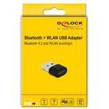 DeLOCK 61000 adaptador y tarjeta de red WLAN 433 Mbit/s, Adaptador Bluetooth Inalámbrico y alámbrico, USB, WLAN, 433 Mbit/s, Negro