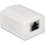 DeLOCK 86196 toma de corriente RJ-45 Blanco, Caja de conexiones blanco, RJ-45, Blanco, TIA-568A/B, 39 mm, 54 mm, 29,5 mm