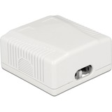 DeLOCK 86197 toma de corriente 2 x RJ-45 Blanco, Caja de conexiones blanco, 2 x RJ-45, Blanco, TIA-568A/B, 59 mm, 61 mm, 29,5 mm