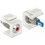 DeLOCK 86433 conector Keystone LED Azul, Rojo, Acero inoxidable, Blanco, Módulo Keystone blanco, Keystone LED, Azul, Rojo, Acero inoxidable, Blanco, 6 DC, 3 A, 16,3 mm, 27,3 mm