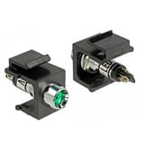 DeLOCK 86456 conector Keystone LED Negro, Verde, Acero inoxidable, Módulo Keystone negro, Keystone LED, Negro, Verde, Acero inoxidable, 6 DC, 3 A, 16,3 mm, 29 mm