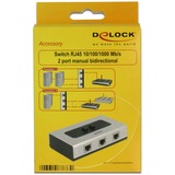 DeLOCK 87673 hub de interfaz 1000 Mbit/s Negro, Gris, Interruptor/Conmutador gris/Negro, RJ-45, 1000 Mbit/s, Negro, Gris, Plástico, 68 mm, 112 mm