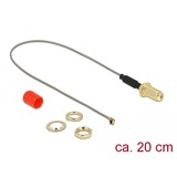 DeLOCK 89833 cable coaxial 1,13 0,2 m SMA MHF Gris, Adaptador gris/Dorado, 0,2 m, 1,13, SMA, MHF, Gris
