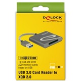 DeLOCK 91583 lector de tarjeta USB 3.2 Gen 1 (3.1 Gen 1) Gris, Lector de tarjetas antracita, XQD, Gris, 480 Mbit/s, Aluminio, • Mac OS 10.9 or above • Windows 7 32-bit • Windows 7 64-bit • Windows 8.1 32-bit •..., USB 3.2 Gen 1 (3.1 Gen 1)